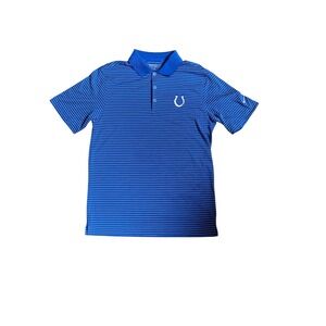 Nike Golf Indianapolis Colts Polo Shirt Dri-FIT Tour Performance Striped Small‎